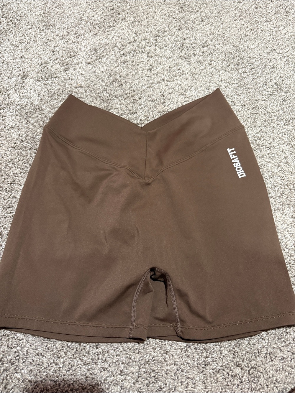 Diosafit Women's Brown Athletic Shorts - V-Waist Performance